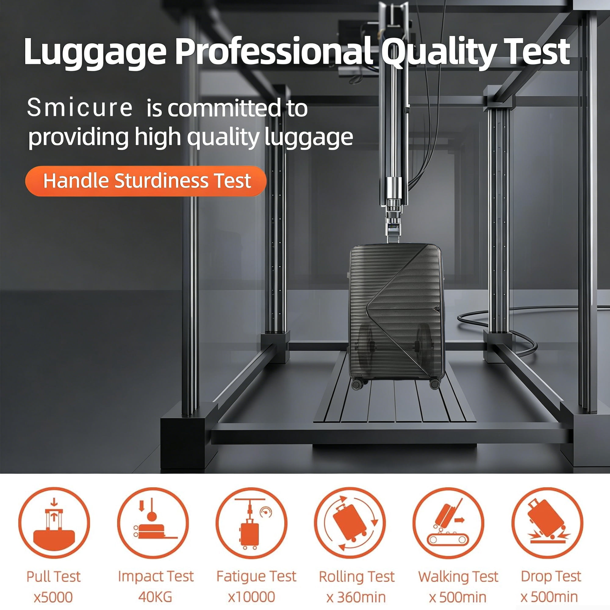 Smicure Luggage Sets 3 Piece with Spinner Wheel, Hardside Suitcase Set with TSA Lock, Lightweight Travel Luggage for Men and Women, Black