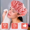 thumbnail image 3 of MasteelfCA 2Pcs Bathing Caps Satin Bonnets Hair Bonnets for Sleeping Comfortable Shower Hats Bath Caps, 3 of 8