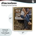 thumbnail image 3 of Crossed Legs & Trucks Gold Framed Floater Canvas Wall Art, design by Jesse Keith, 3 of 10