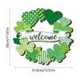 thumbnail image 3 of St. Patrick's Day Decoration, Wooden Shamrock Door Wreath for Front Door Sign, Wall Signs Shamrock Clover Spring Decoration, Irish Sign Welcome Hanging for St. Patrick's Day Home Decor Party, 3 of 6