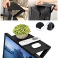 thumbnail image 2 of Adjustable Screen Shelf Screen Rack Foldable Monitor Top Shelf Organizer Bracket Top Storage For Flat Panel Computer Tv Game Consoles Routers, Black B, 2 of 5