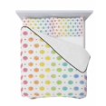 thumbnail image 7 of Quilts Full Size Bedding Set, Colorful Polka Dot Lightweight Quilted Comforter, Cartoon Watercolor Geometric Soft Reversible Bedspread Coverlet with Pillow Covers for All Season, 78" x 90", 7 of 7
