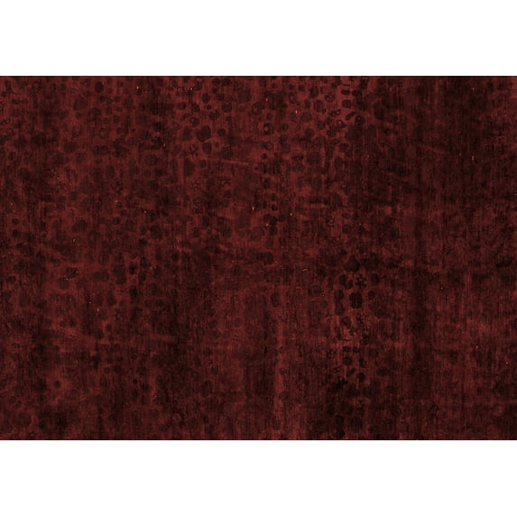 Ahgly Company Indoor Rectangle Abstract Red Modern Area Rugs, 8' x 10'
