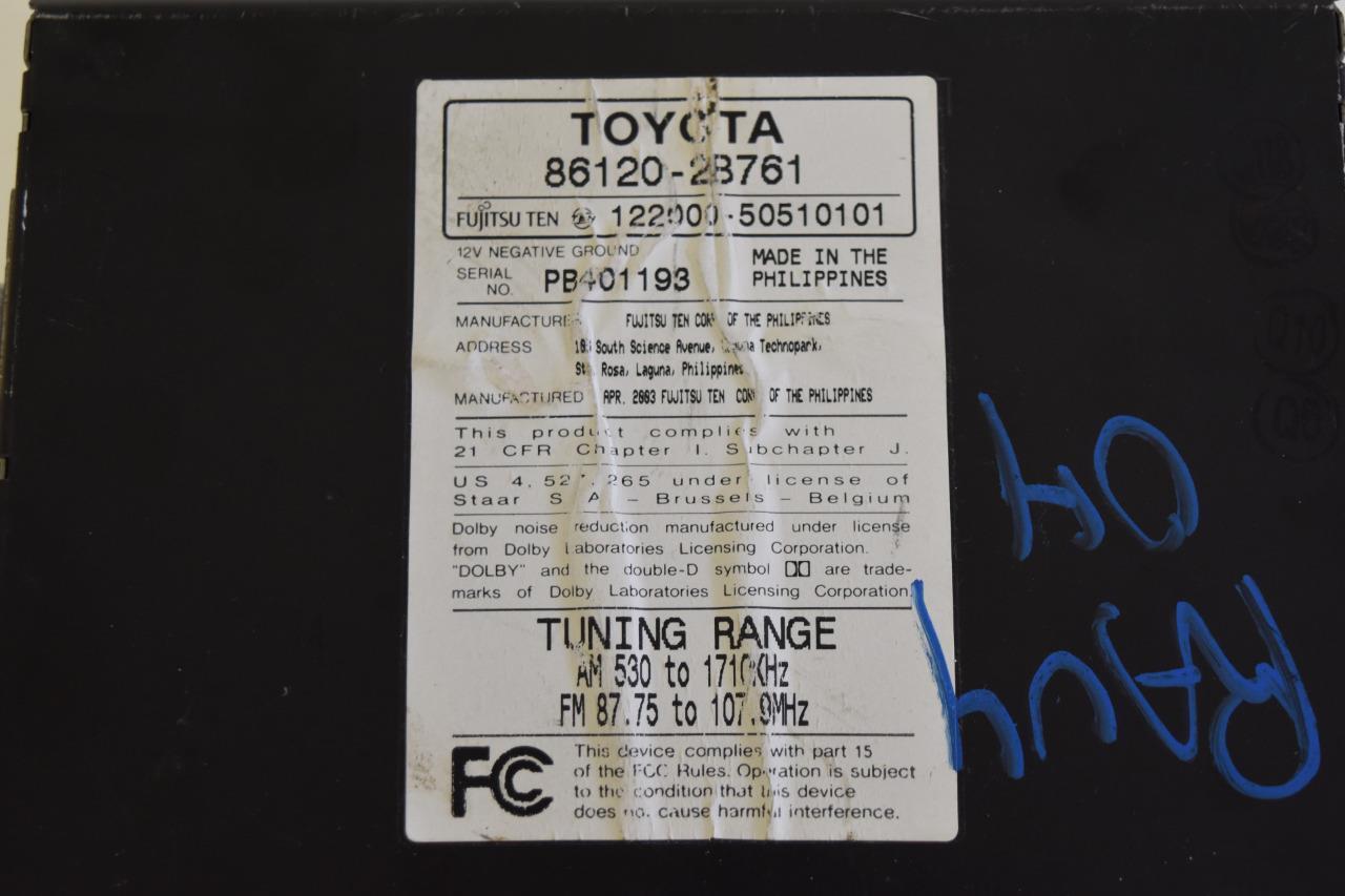 2003-2005 Toyota Celica Stereo Radio Cd Player  86120-2B761