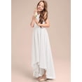 thumbnail image 4 of Drtj 2-14T A-Line Halter Asymmetrical Chiffon Junior Bridesmaid Dress Flower Girl Wedding Party Dress, 4 of 6