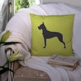 thumbnail image 3 of Dog Profile Checkerboard Design Fabric Decorative Pillow, 3 of 4