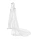 thumbnail image 5 of Capa de Halloween lavable, larga, disfraz de bruja, disfraz elegante, capucha siniestra, suave blanco, 5 of 9