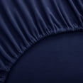 thumbnail image 4 of Sábanas de franela de la colección Sweet Home, cálidas y acogedoras, color azul marino, 4 of 5