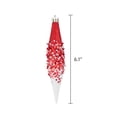 thumbnail image 5 of 6-Count Red and White Glitter Ombre Finial Shatterproof Christmas Ornaments, 6.1", by Holiday Time, 5 of 5