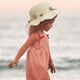 thumbnail image 2 of 1 sombrero de sol para niñas, de ala ancha, con ondas, de paja, protector solar, de moda (blanco lechoso)., 2 of 5