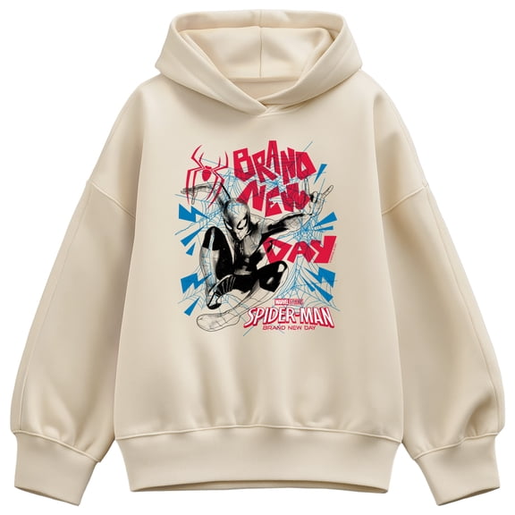 Spider-Man - Logo & Webs Oversized Fleece Hoodie Sweatshirt