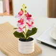 thumbnail image 5 of LEHOZIHEQ Artificial Orchid Flower, Faux Phalaenopsis Flower Arrangement Bonsai, for Office Home Wedding Party Indoor Decor, 5 of 6