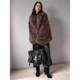thumbnail image 4 of Abrigos de Invierno Cálidos de Piel Sintética con Solapa y Forro Interior para Mujer Marrón Oscuro M, 4 of 8