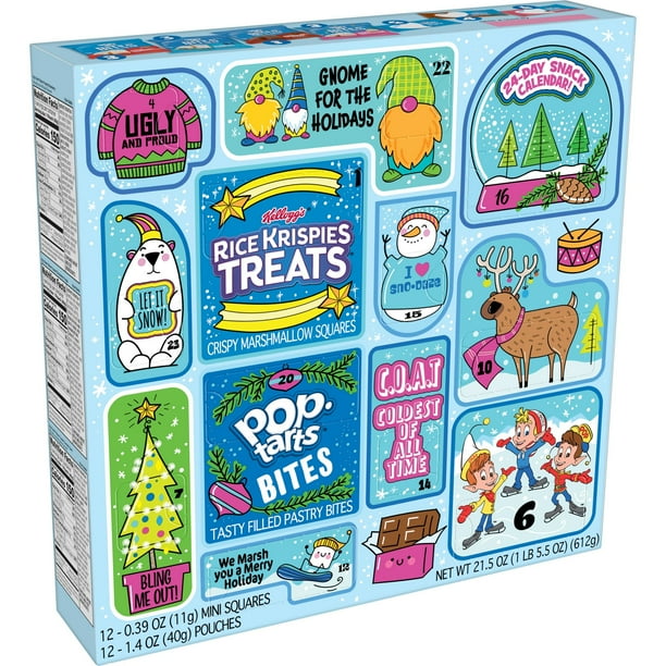 Kellogg's 24Day Snack Calendar, Variety Pack, 21.5 oz, 24 Count