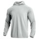 thumbnail image 3 of MHFRRA Sudadera de Manga Larga con Capucha de Alto Rendimiento y Tejido Elástico para Correr, Entrenar En El Gimnasio y Actividades Deportivas Al Aire Libre, Ligera y Cómoda Gris claro, 3 of 3