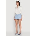 thumbnail image 3 of Womens Denim Micro Mini Bubble Skirt, 3 of 6