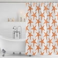 thumbnail image 4 of Orange Beach Starfish Waterproof Fabric Shower Curtain,Summer Ocean Nautical Coastal Waterproof Fabric Shower Curtain for Bathroom Curtains Bathtubs Hotel Shower Curtains with 12 Hooks Long 72x78in, 4 of 8