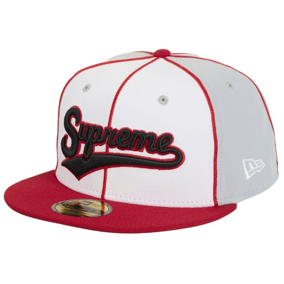 Supreme x New Era Piping Script Logo Cap, from StockX