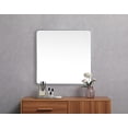 thumbnail image 4 of Elegant Decor Soft corner metal square mirror 42x42 inch in Silver, 4 of 7