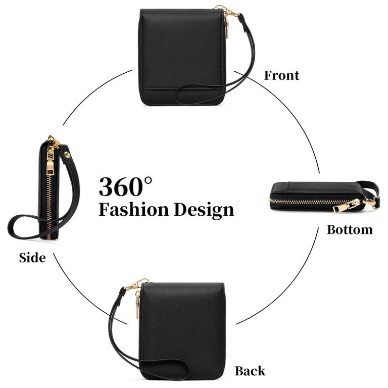 GAEKEAO Women's RFID Blocking Zip Wristlet Wallet photo 5