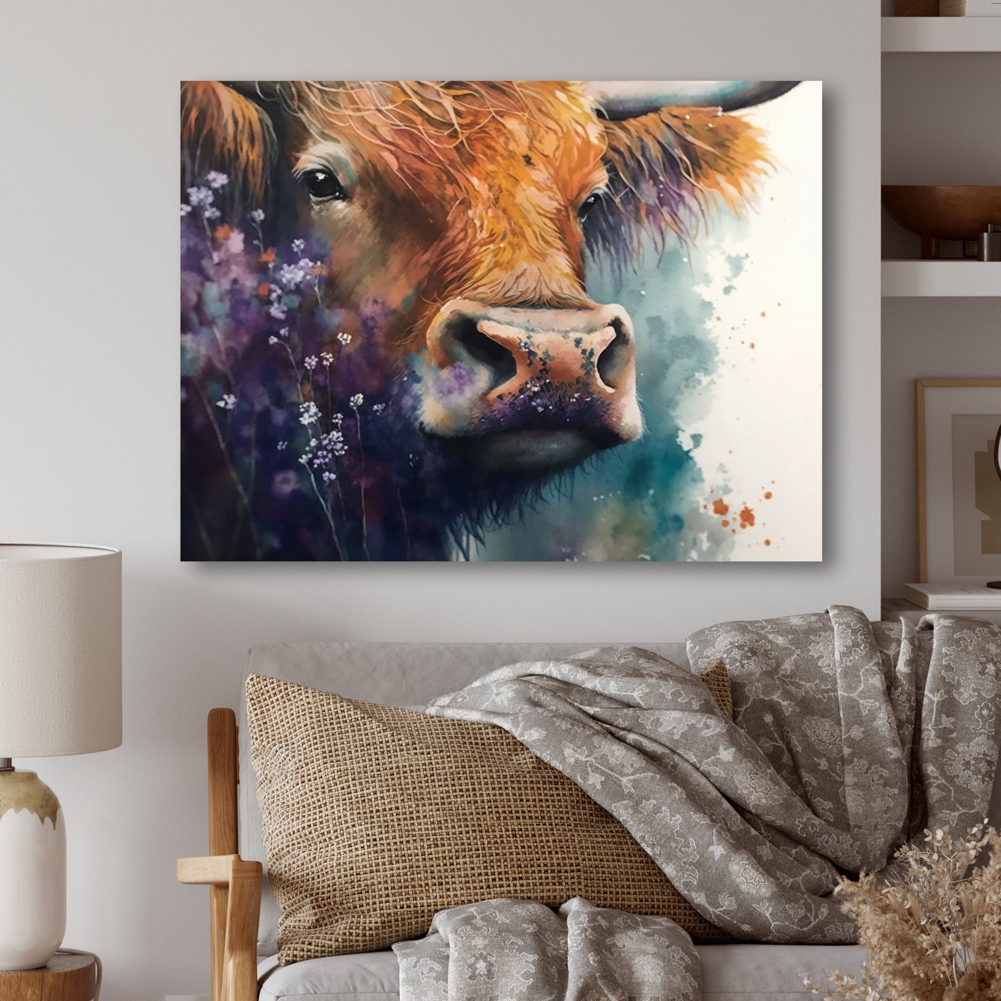 Designart Buffalo In The Wild II Canvas Wall Art