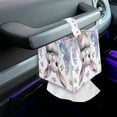 thumbnail image 7 of POLERO Square Tissue Box Cover PU Leather, Cute Rabbit Lavender Waterproof Car Tissue Holder Storage for Bathroom Vanity, Countertops, Dressers, Night Stand, Parlors and Offices, 7 of 7