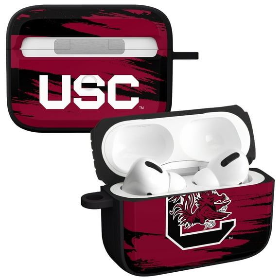 South Carolina Gamecocks Paint Stripe HDX Case Cover Compatible with Apple AirPods Pro 1 & 2 by Affinity Bands