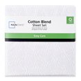thumbnail image 3 of Mainstays 4-Piece 300 Thread Count Beige Geo Cotton Blend Sheet Set, Queen, 3 of 10