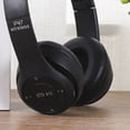 thumbnail image 2 of Auriculares Bluetooth plegables con graves potentes, ergonómicos, inalámbricos, deportivos, para estudiantes, adultos, hogar, oficina, escuela, color negro, 2 of 6