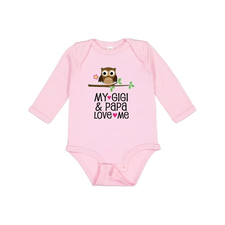 

Inktastic My Gigi and Papa Love Me Granddaughter Gift Baby Girl Long Sleeve Bodysuit