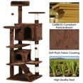 thumbnail image 2 of HomGarden 53'' Multi-Level Cat Tree Condo Cat Tower W/Scratching Posts & Plush Perch, Brown, 2 of 10