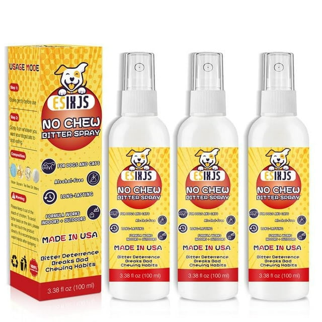 Spray disuasorio para masticar ESIXJS, no mastique, manzana amarga para mascotas