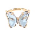 thumbnail image 3 of Butterfly Color Transparent Live Mouth Ring Female Ins Net Red Girl Fashion Ring, 3 of 8