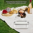 thumbnail image 3 of 800ml stainless steel food box with secure lock clips, 3 of 5
