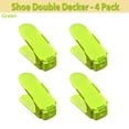 thumbnail image 4 of Organizador de zapatos de dos pisos TV Direct Verde Paquete de 4, 4 of 4