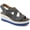 Grey Iridescent, variant on Kensie Womens Tia Iridescent Ankle Strap Wedge Sandals Green 8.5 Medium (B,M)