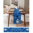 thumbnail image 6 of Table Runners 60 Inches Long Dress Scarves, Blue Snowman Christmas Farmhouse Kitchen/Dining Table Runner, Small Coffee Tablerunners, Xmas Ball Snowflake Winter 13x60 Inch, 6 of 7