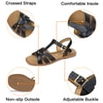 thumbnail image 3 of SHIBEVER Summer Women's Flat Sandals Casual Sandals Ankle Strap Open Toe Comfortable Shoes Fashion Sandals for Women Black, 3 of 4