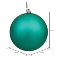 thumbnail image 2 of Vickerman 4.75" Teal Matte Ball Ornament, 4 per Bag, 2 of 5