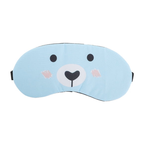 Unique Bargains 1pc Portable Bear Adjustable Eye Mask for Home Blue