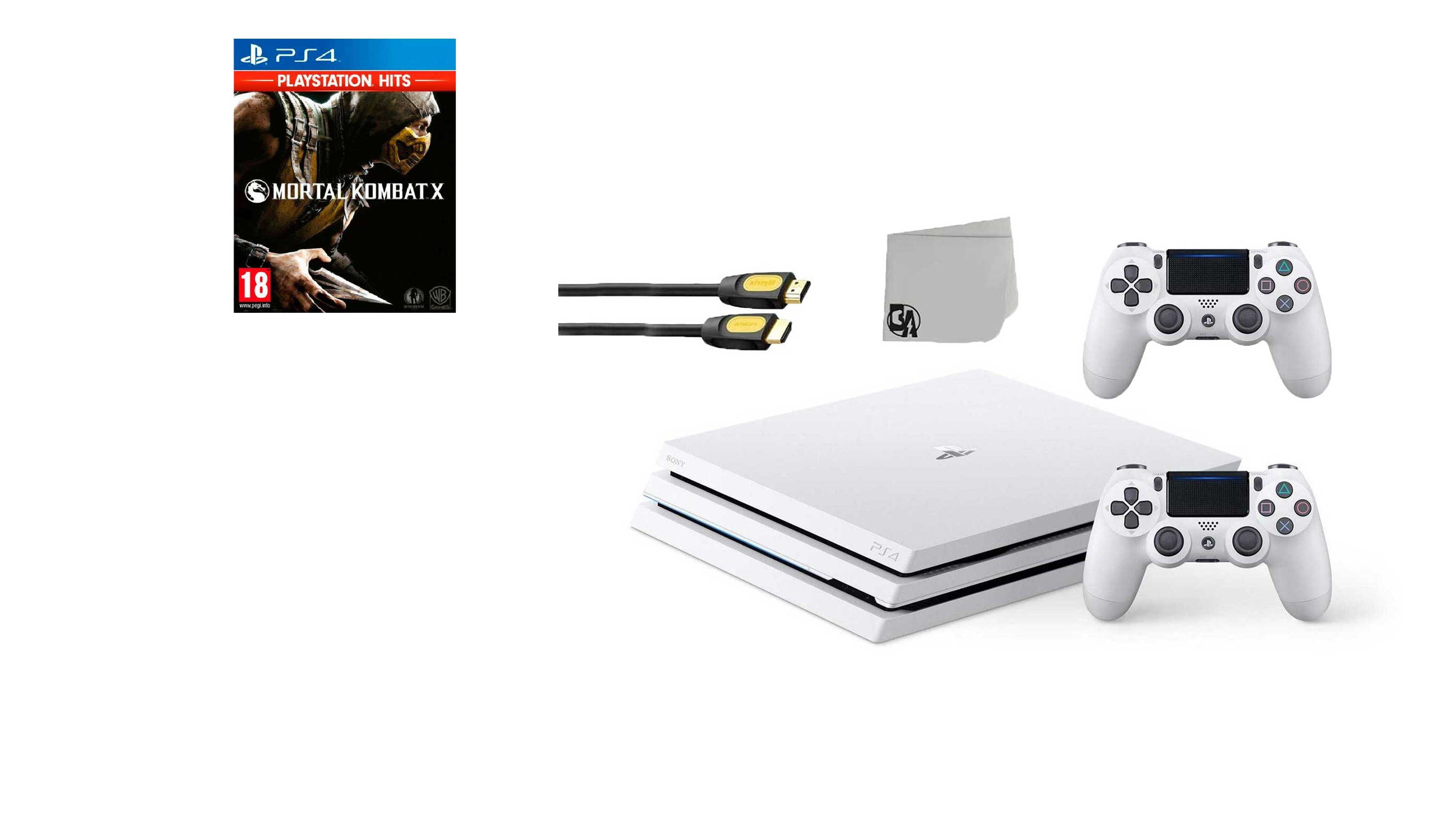 Sony PlayStation 4 Pro Glacier 1TB Gaming Consol 2 Controller Included with Call of Duty Ghosts BOLT AXTION Bundle Like New - Walmart.com