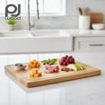 thumbnail image 5 of PJ Wood Rubberwood 14" x 18" Chopping Board for Cutting Fish and Vegetables, 5 of 9