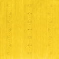thumbnail image 1 of Ahgly Company Machine Washable Indoor Square Solid Yellow Modern Area Rugs, 7' Square, 1 of 4