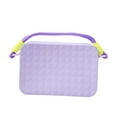 thumbnail image 2 of Tenedor del teléfono del silicón para las mujeres, accesorios con cremallera decorativos de las bolsas de asas de la playa Púrpura, 2 of 7