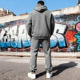 thumbnail image 6 of Hearthz Mens Sweatsuits 2 Piece Set Zip Up Fleece Hoodie Baggy Jogger Sweatpants Set Winter Sweatsuit for Men, 6 of 9