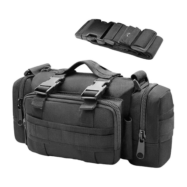 Tackle de pesca Bag Crossbody Fanny Cintura de cintura con correa de hombro Bolsa de para llevar a mano para ciclismo Camping Gym