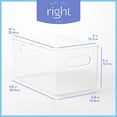thumbnail image 7 of primebox Plastic Food Storage 4 Pack Clear Container Bin with Handles for Organizing Kitchen, Pantry, Refrigerator, Freezer, Pantry, Cabinet, Closet, Bathroom. 10”x6”x5”, 7 of 7