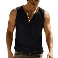 thumbnail image 3 of LIBRCLO Mens Tank Tops Solid Color Elastic V-Neck Shirts Fashionable Sports Leisure Fitness Tank, 3 of 8