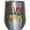 Silver, variant on Dope Black Mom, Groovy Retro Wavy Text Merch Gift, White 12oz Wine Tumbler