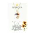 thumbnail image 4 of Women Daisy Flower Necklace Temperament Sunflower Pendant Necklace Jewelry Gift, 4 of 19